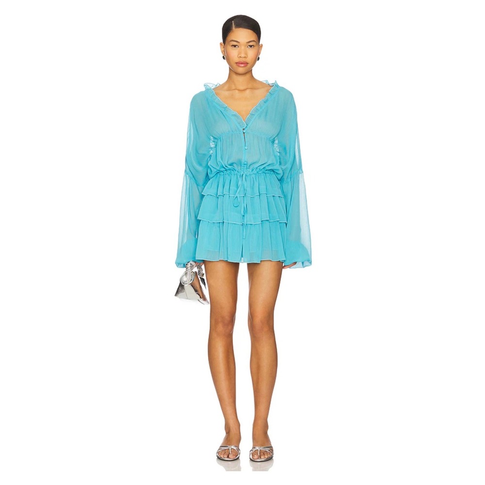 SNDYS x REVOLVE Bali Dress in Turquoise SIZE M New